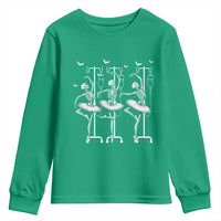 Emergency Room RN Nurse Halloween Youth Sweatshirt Dancing Skeleton - Wonder Print Shop