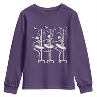 Emergency Room RN Nurse Halloween Youth Sweatshirt Dancing Skeleton - Wonder Print Shop