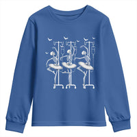Emergency Room RN Nurse Halloween Youth Sweatshirt Dancing Skeleton - Wonder Print Shop