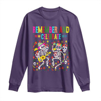 Dia De Los Muertos Skeleton Long Sleeve Shirt Remember And Celebrate Mexican Festival - Wonder Print Shop