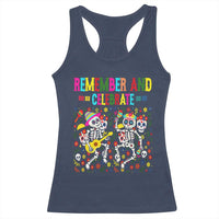 Dia De Los Muertos Skeleton Racerback Tank Top Remember And Celebrate Mexican Festival - Wonder Print Shop