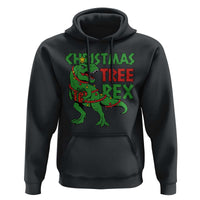 Christmas Dinosaur Hoodie Funny Tree Rex Xmas Light - Wonder Print Shop