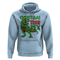 Christmas Dinosaur Hoodie Funny Tree Rex Xmas Light - Wonder Print Shop