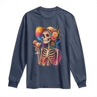 Funny Summer Sugar Skull Cocktail Lover Long Sleeve Shirt