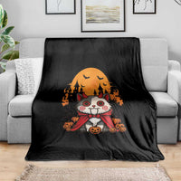 Halloween Cat Throw Blanket Horror Vampire Kawaii Chibi Kitten - Wonder Print Shop