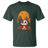 Halloween Cat T Shirt Horror Vampire Kawaii Chibi Kitten - Wonder Print Shop