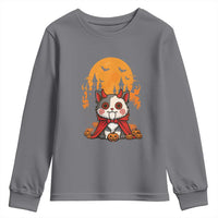 Halloween Cat Youth Sweatshirt Horror Vampire Kawaii Chibi Kitten - Wonder Print Shop