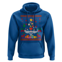 Funny Christmas Healthcare Worker Hoodie Nurses And Doctors Pine Tree - Wonder Print Shop
