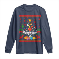Funny Christmas Healthcare Worker Long Sleeve Shirt Nurses And Doctors Pine Tree - Wonder Print Shop