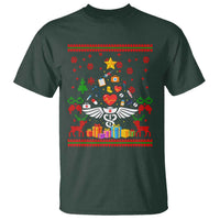 Funny Christmas Healthcare Worker T Shirt Nurses And Doctors Pine Tree - Wonder Print Shop