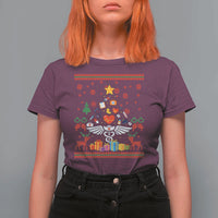 Funny Christmas Healthcare Worker T Shirt For Women Nurses And Doctors Pine Tree - Wonder Print Shop