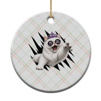 Funny Princess Cat With Featuring Scratch Effect Printed Ceramic Ornament This Is An Outrage
