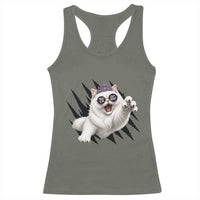 Funny Princess Cat With Featuring Scratch Effect Printed Racerback Tank Top This Is An Outrage