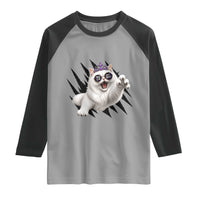 Funny Princess Cat With Featuring Scratch Effect Printed Raglan Shirt This Is An Outrage