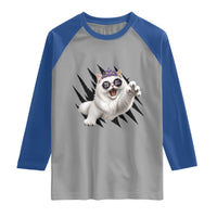 Funny Princess Cat With Featuring Scratch Effect Printed Raglan Shirt This Is An Outrage