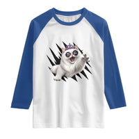Funny Princess Cat With Featuring Scratch Effect Printed Raglan Shirt This Is An Outrage