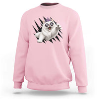 Funny Princess Cat With Featuring Scratch Effect Printed Sweatshirt This Is An Outrage