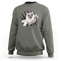 Funny Princess Cat With Featuring Scratch Effect Printed Sweatshirt This Is An Outrage