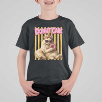 Funny Princess Cat Eating Donut T Shirt For Kid Sci-Fi Book Lover Gift