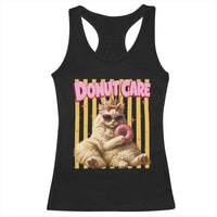 Funny Princess Cat Eating Donut Racerback Tank Top Sci-Fi Book Lover Gift