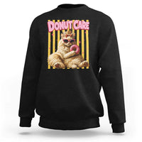 Funny Princess Cat Eating Donut Sweatshirt Sci-Fi Book Lover Gift