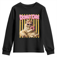 Funny Princess Cat Eating Donut Youth Sweatshirt Sci-Fi Book Lover Gift