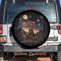Funny Princess Cat On Dinosaur Patriotic Freedom Gift Spare Tire Cover