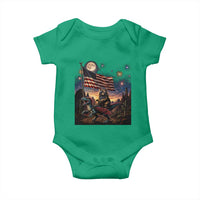 Funny Princess Cat On Dinosaur Patriotic Freedom Gift Baby Onesie