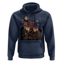 Funny Princess Cat On Dinosaur Patriotic Freedom Gift Hoodie