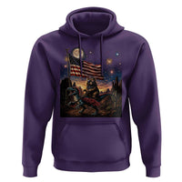 Funny Princess Cat On Dinosaur Patriotic Freedom Gift Hoodie