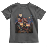 Funny Princess Cat On Dinosaur Patriotic Freedom Gift Toddler T Shirt