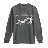Funny Princess Cat Sci Fi Gift Long Sleeve Shirt Off To Commit Anarchy
