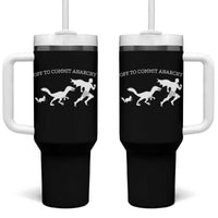 Funny Princess Cat Sci Fi Gift Tumbler With Handle Off To Commit Anarchy