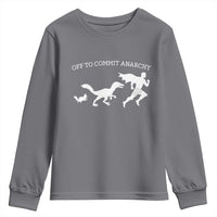 Funny Princess Cat Sci Fi Gift Youth Sweatshirt Off To Commit Anarchy