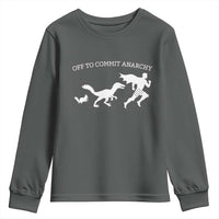 Funny Princess Cat Sci Fi Gift Youth Sweatshirt Off To Commit Anarchy