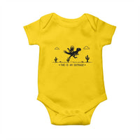 Funny Cat Riding Dinosaur Pixel Retro Baby Onesie This Is An Outrage