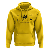 Funny Cat Riding Dinosaur Pixel Retro Hoodie This Is An Outrage