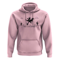 Funny Cat Riding Dinosaur Pixel Retro Hoodie This Is An Outrage