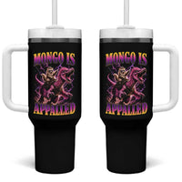 Fantasy Book Reader Geeky Cat Lover Tumbler With Handle Mongo Is Appalled