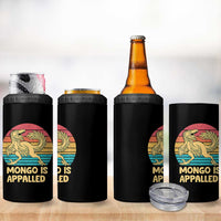 Mongo Is Appalled 4 in 1 Can Cooler Tumbler Funny Dinosaur Gamer Book Lover Retro Gift