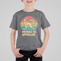 Mongo Is Appalled T Shirt For Kid Funny Dinosaur Gamer Book Lover Retro Gift