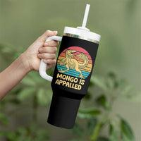 Mongo Is Appalled Tumbler With Handle Funny Dinosaur Gamer Book Lover Retro Gift