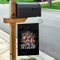 First Of All Im A Delight Princess Cat Quote Garden Flag Sci-Fi Book Lover Gift