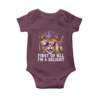 First Of All Im A Delight Princess Cat Quote Baby Onesie Sci-Fi Book Lover Gift