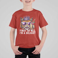First Of All Im A Delight Princess Cat Quote T Shirt For Kid Sci-Fi Book Lover Gift