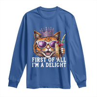 First Of All Im A Delight Princess Cat Quote Long Sleeve Shirt Sci-Fi Book Lover Gift