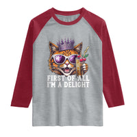 First Of All Im A Delight Princess Cat Quote Raglan Shirt Sci-Fi Book Lover Gift