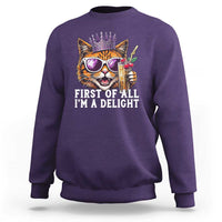 First Of All Im A Delight Princess Cat Quote Sweatshirt Sci-Fi Book Lover Gift