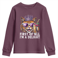 First Of All Im A Delight Princess Cat Quote Youth Sweatshirt Sci-Fi Book Lover Gift