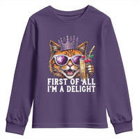 First Of All Im A Delight Princess Cat Quote Youth Sweatshirt Sci-Fi Book Lover Gift